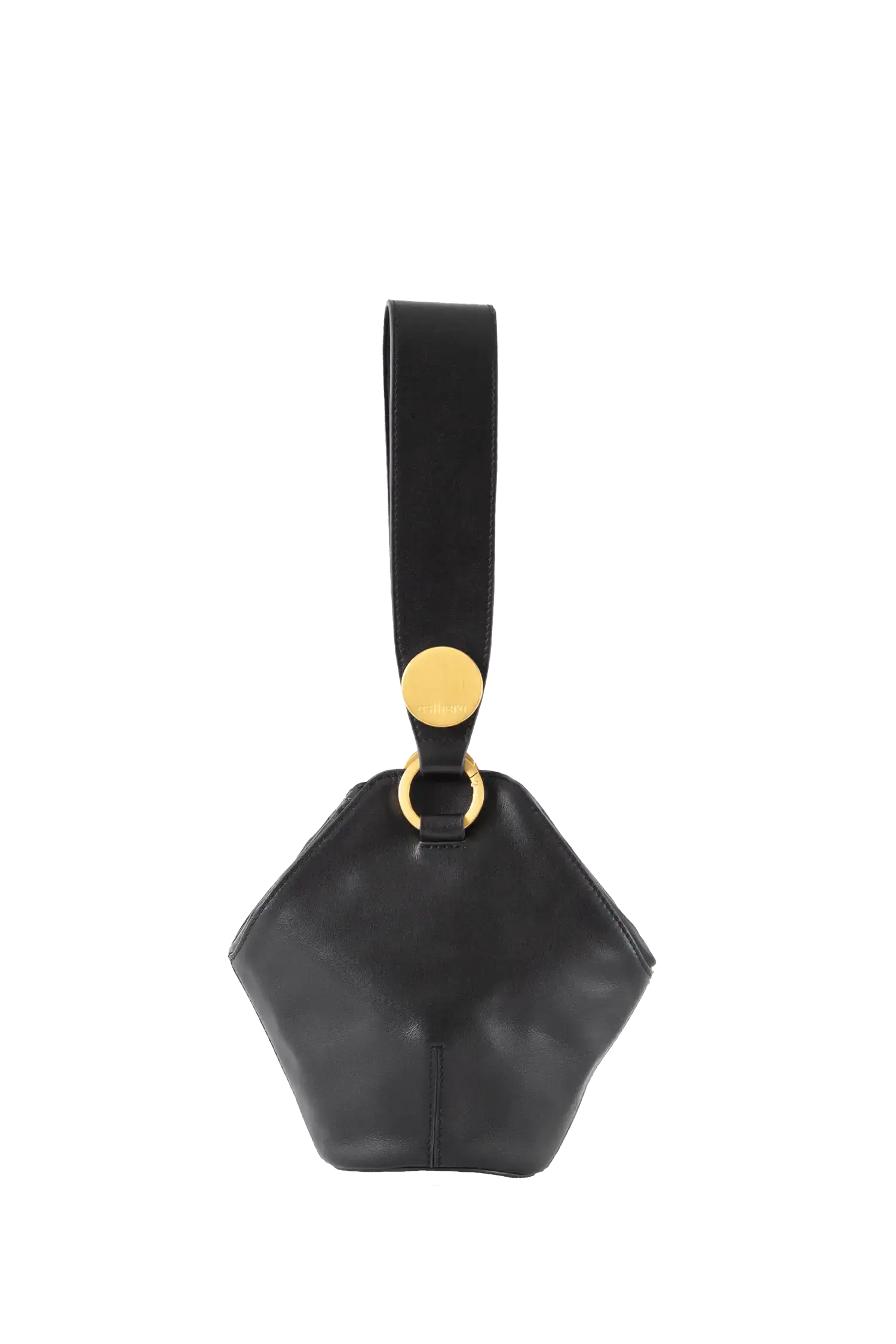 Esthera 9PM Leather Shoulder Bag, Alternate, color, Black