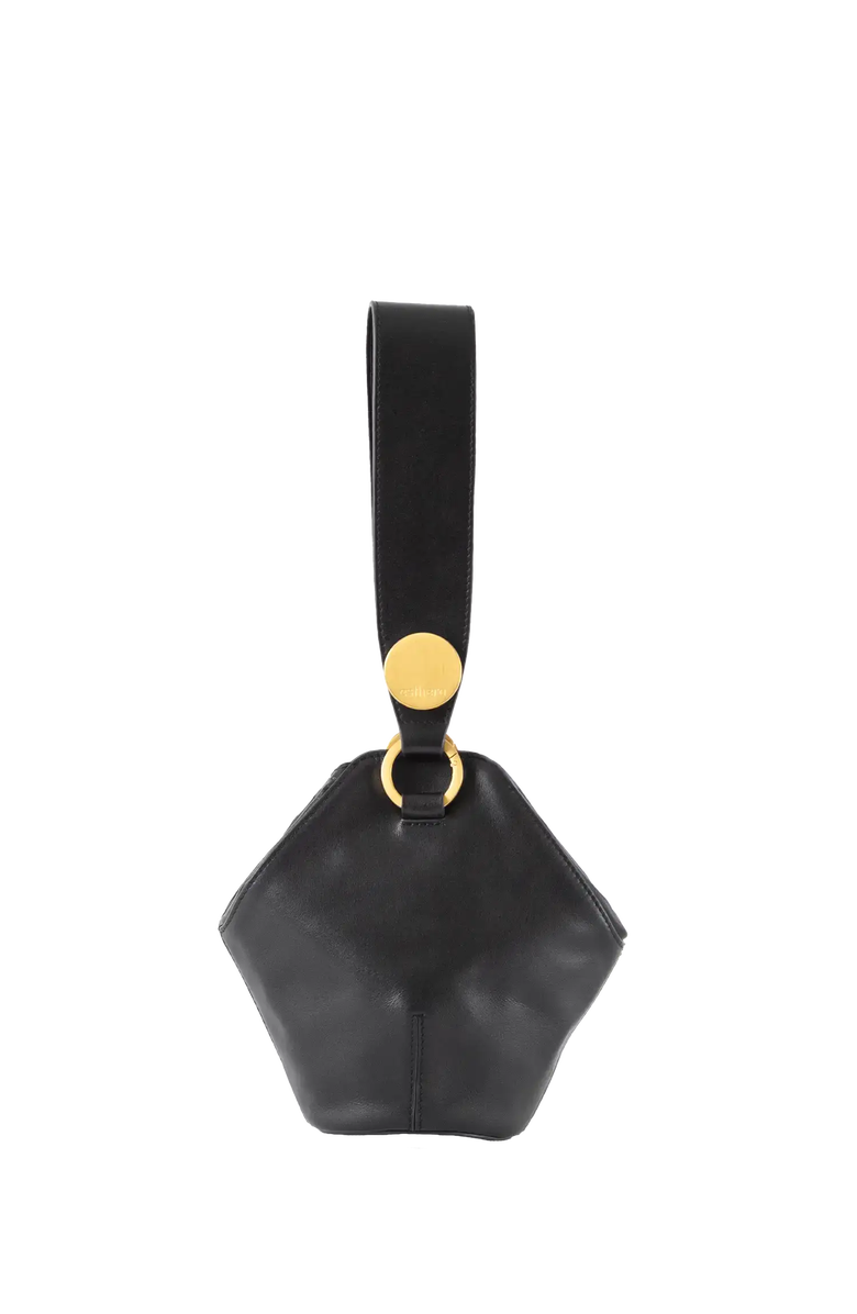 Esthera 9PM Leather Shoulder Bag, Alternate, color, Black