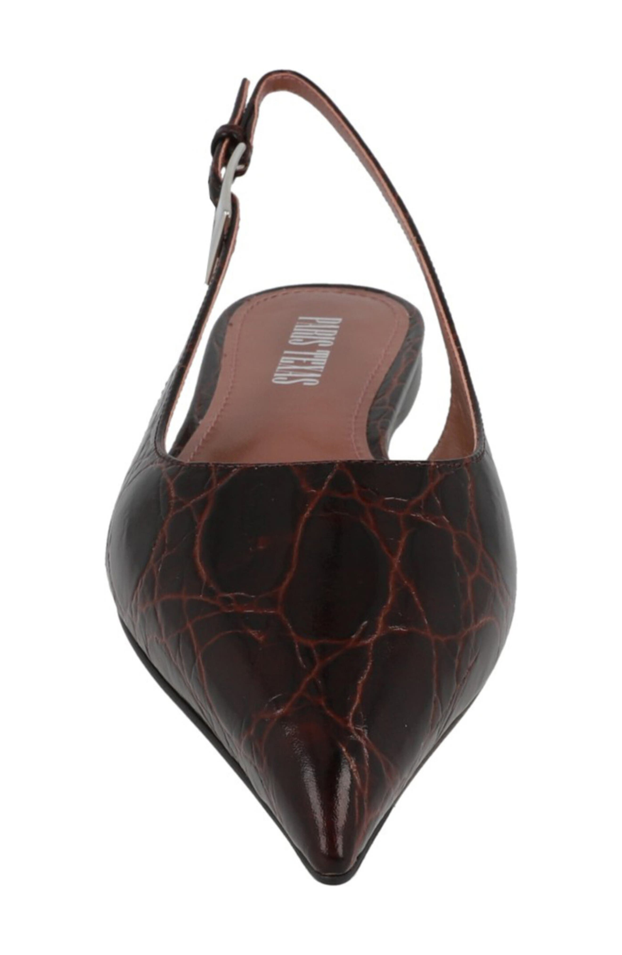 Paris Texas Jessica Pointed Toe Slingback Flat, Alternate, color, 