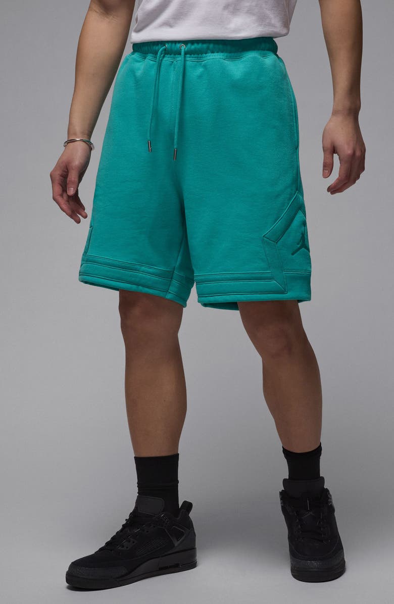 Jordan Flight Fleece Diamond Shorts, Main, color, Washed Teal