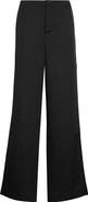 Diotima Trine Side Embroidered Wool Wide Leg Pants