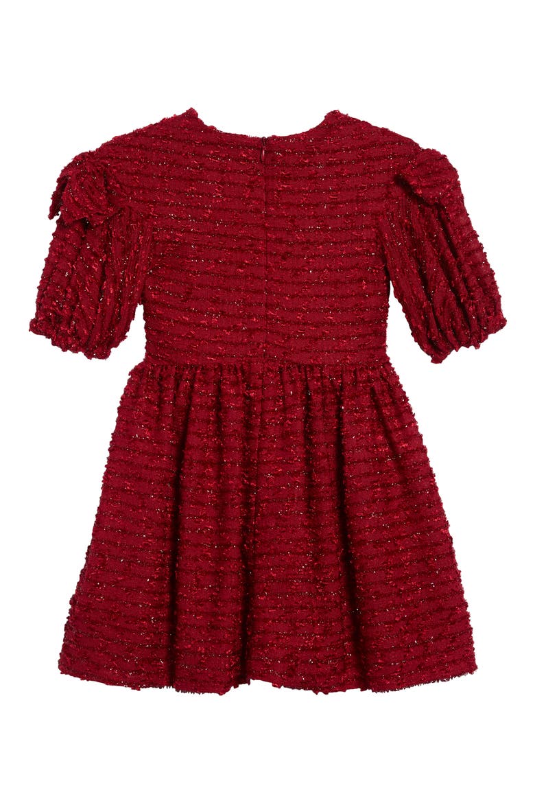 Sparkle Bouclé Dress, Alternate, color, WINE
