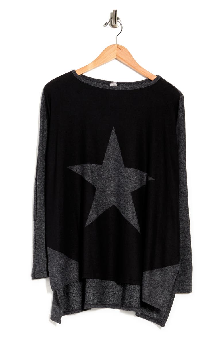 Colorblock Top, Alternate, color, CHARCOAL PRINT 1