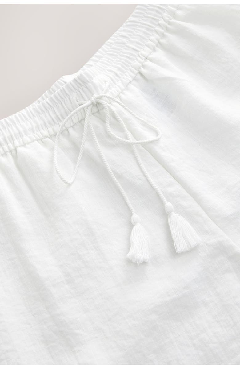 NEXT Crinkled Tie Waist Wide Leg Pants, Alternate, color, White