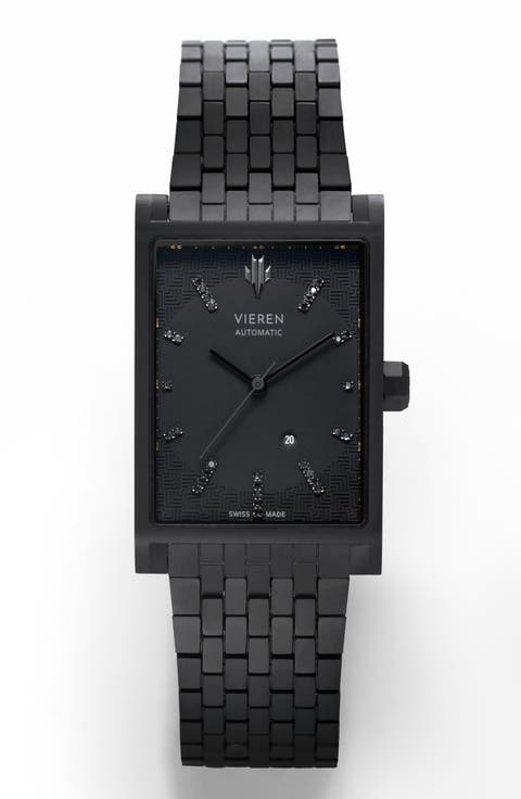 Black Diamond Swiss Automatic Watch