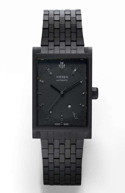 Vieren Black Diamond Swiss Automatic Watch