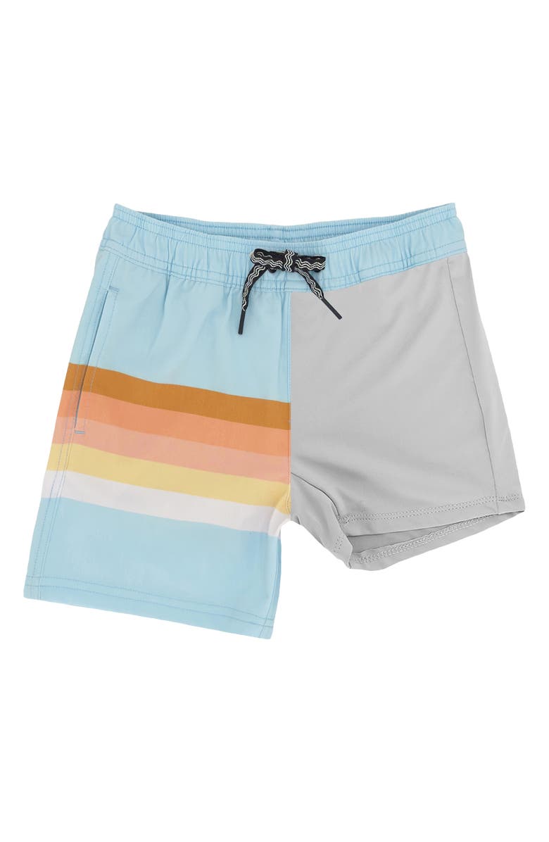 Feather 4 Arrow Volley UPF 50+ Swim Trunks, Alternate, color, Crystal Blue