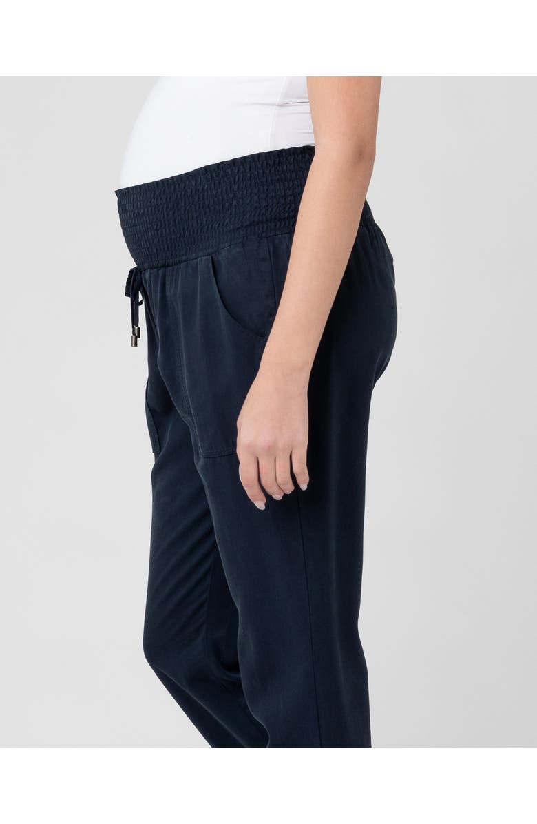 Ripe Maternity Tencel Off Duty Cargo Maternity Pant, Alternate, color, Navy