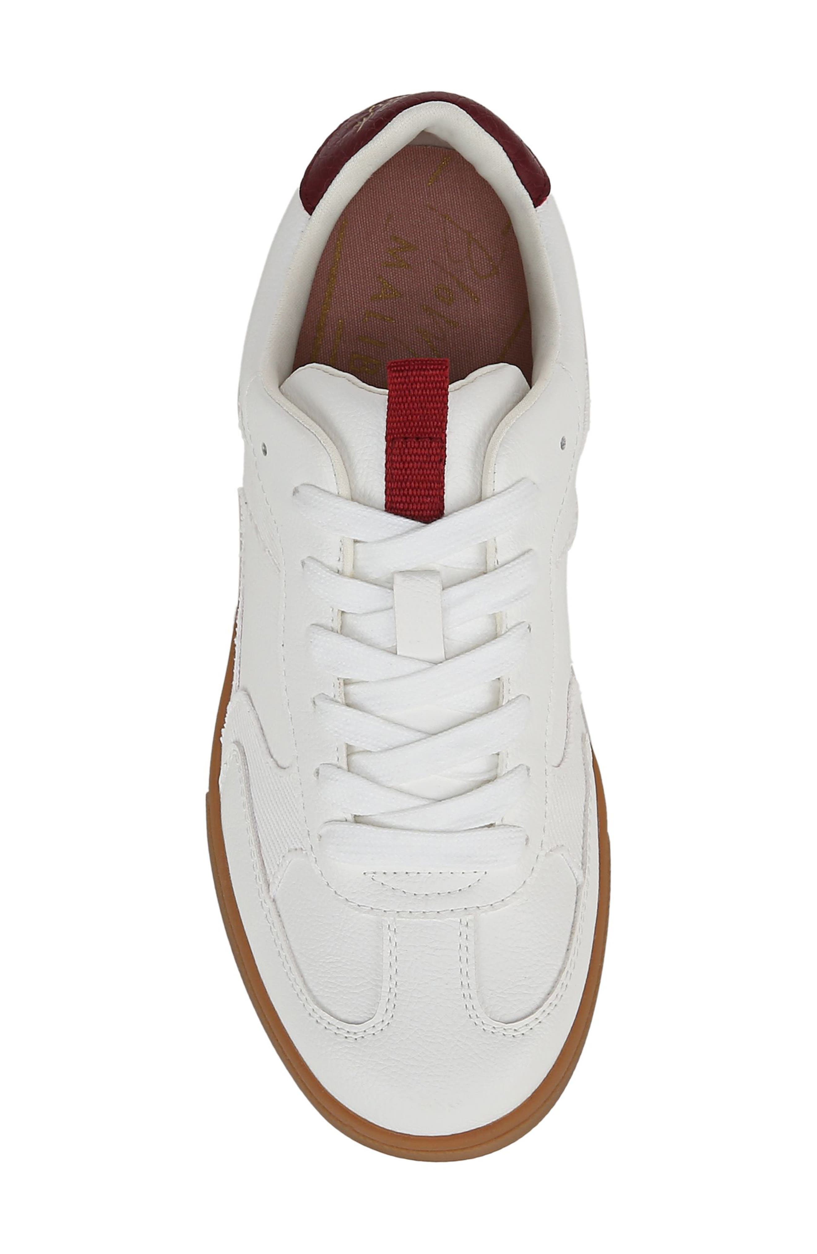 Tastic Low Top Sneaker, Alternate, color, WHITE/ RED FAUX LEATHER