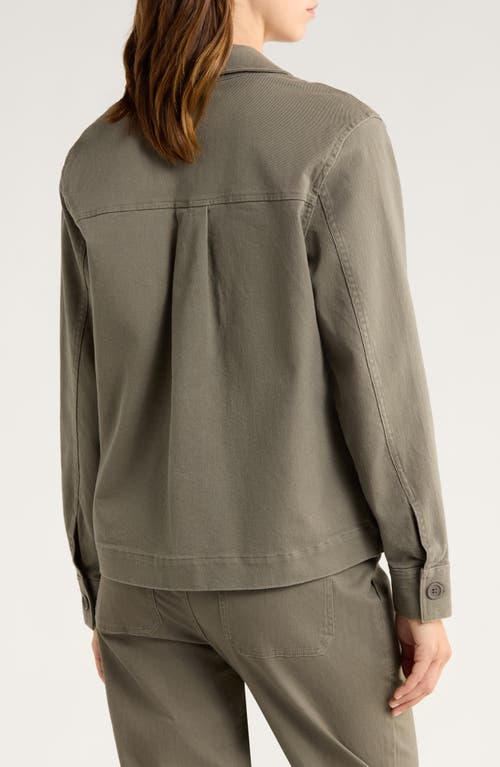 Free Fly Folly Stretch Cotton Twill Chore Coat In Green
