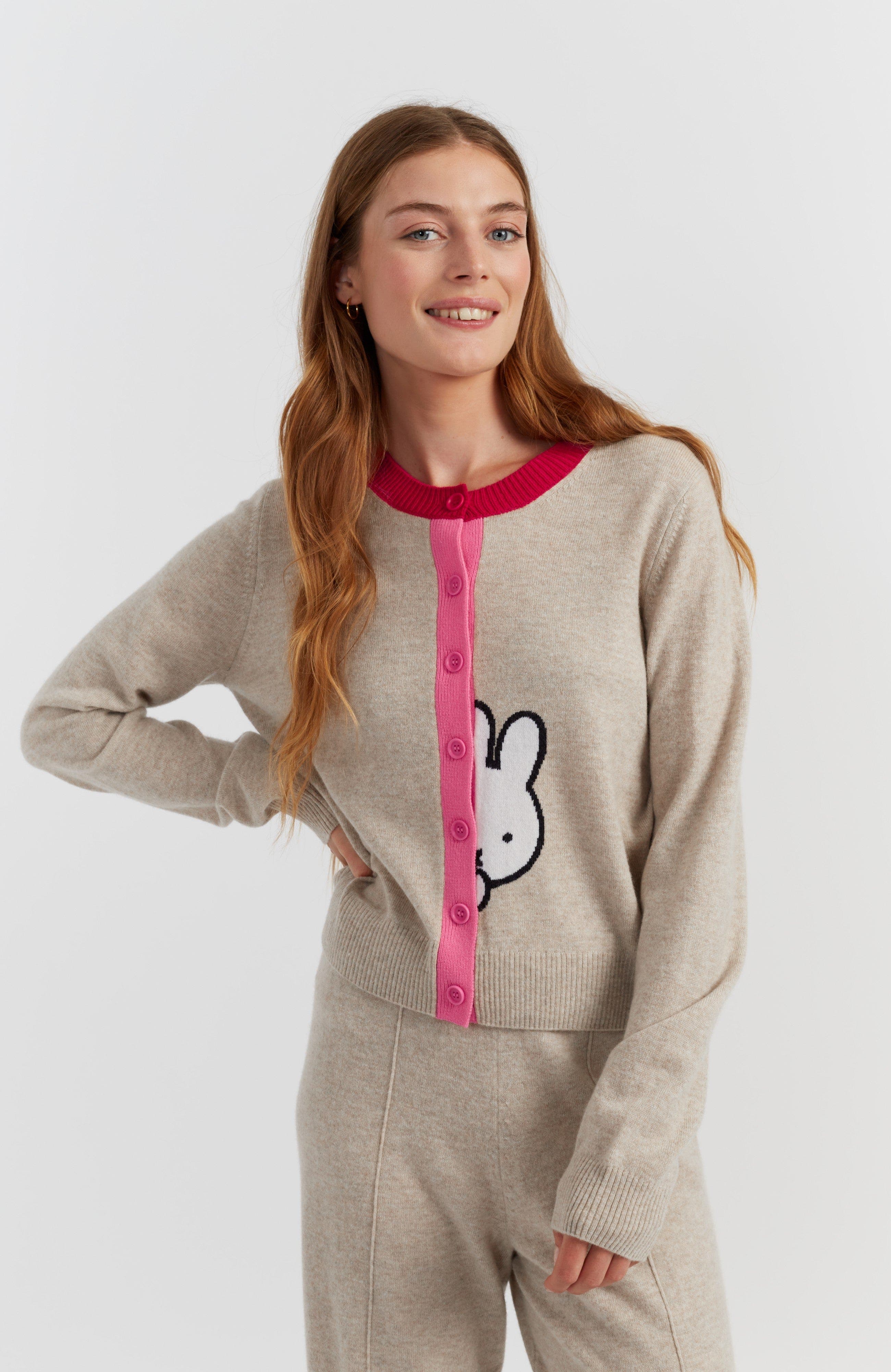 Miffy Peek-Placket Wool-Cashmere Sweater - image 3