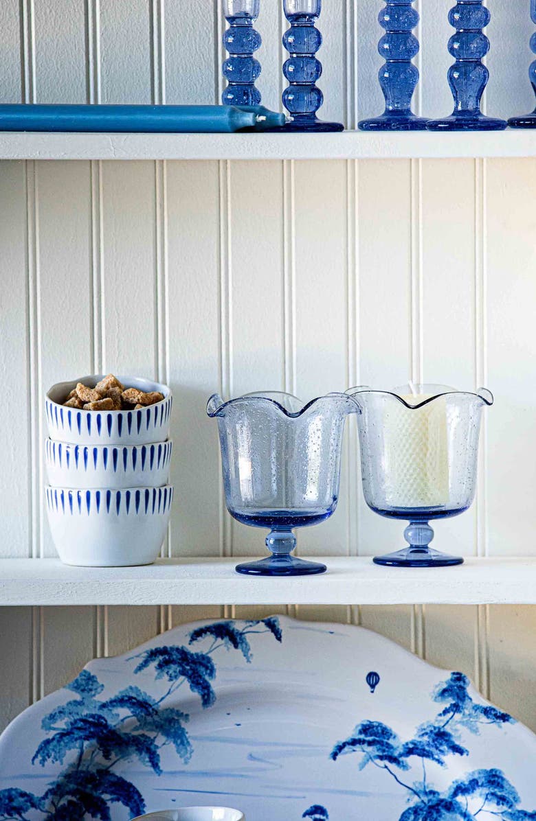 Juliska Provence Hurricane Vase, Alternate, color, Chambray