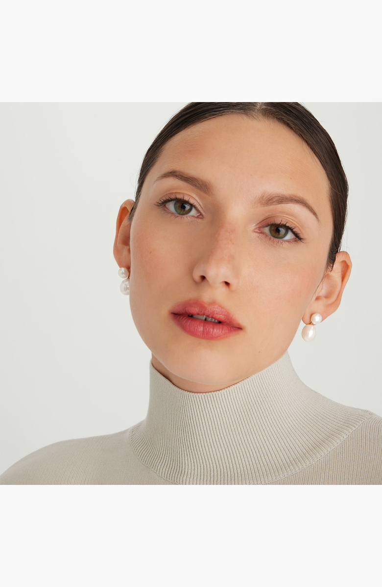 MEJURI Bold Pearl Drop Earrings, Alternate, color, Gold / Pearl