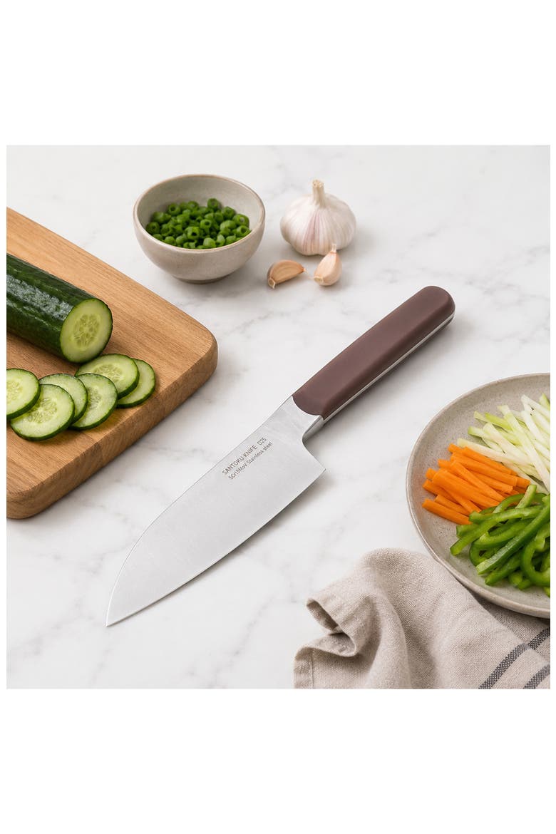 Elements 4.5-Inch Santoku Knife, Alternate, color, PURPLE