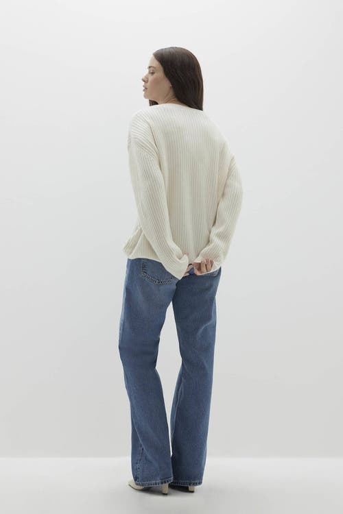 Naked Cashmere Campbell Ribbed Crewneck Cashmere Sweater In Neutral