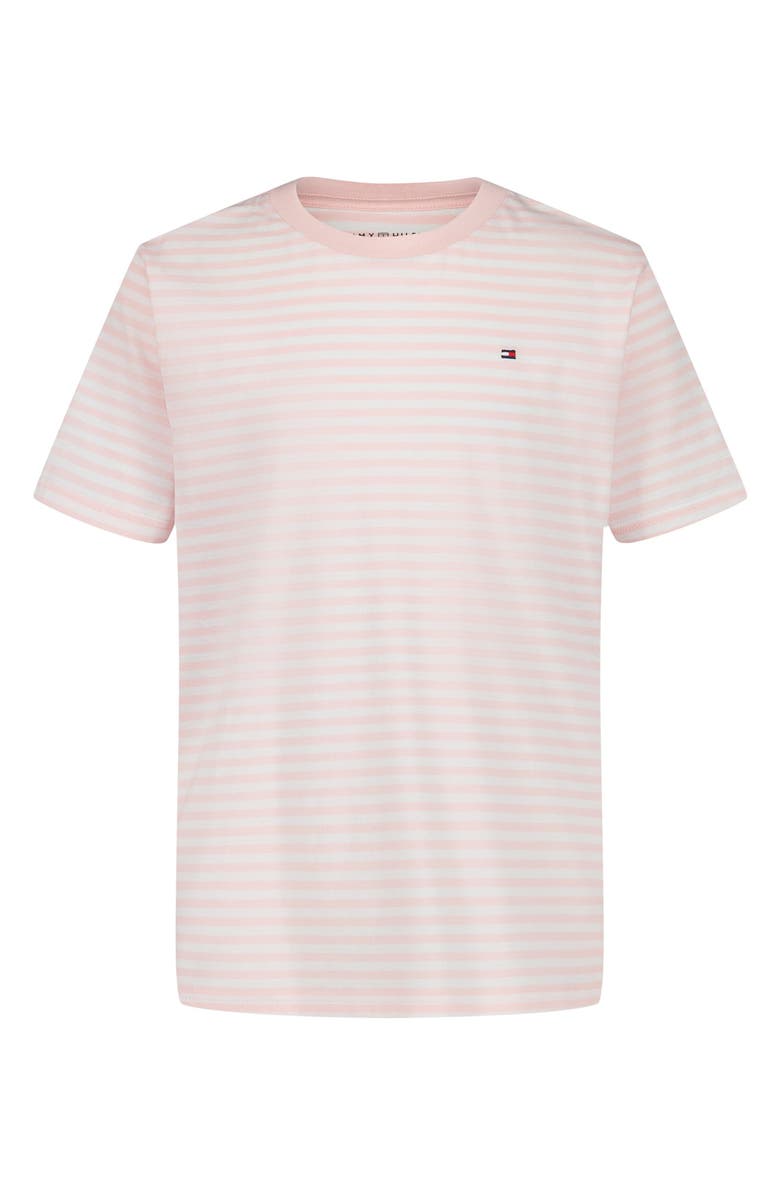 Tommy Hilfiger Kids' Clean Stripe T-Shirt, Main, color, Icy Pink