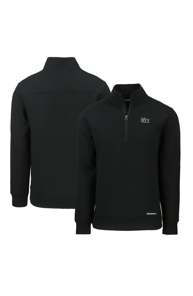 Cutter & Buck Men's Cutter & Buck Black Ivy League Roam Eco Recycled Quarter-Zip Pullover, Main, color,