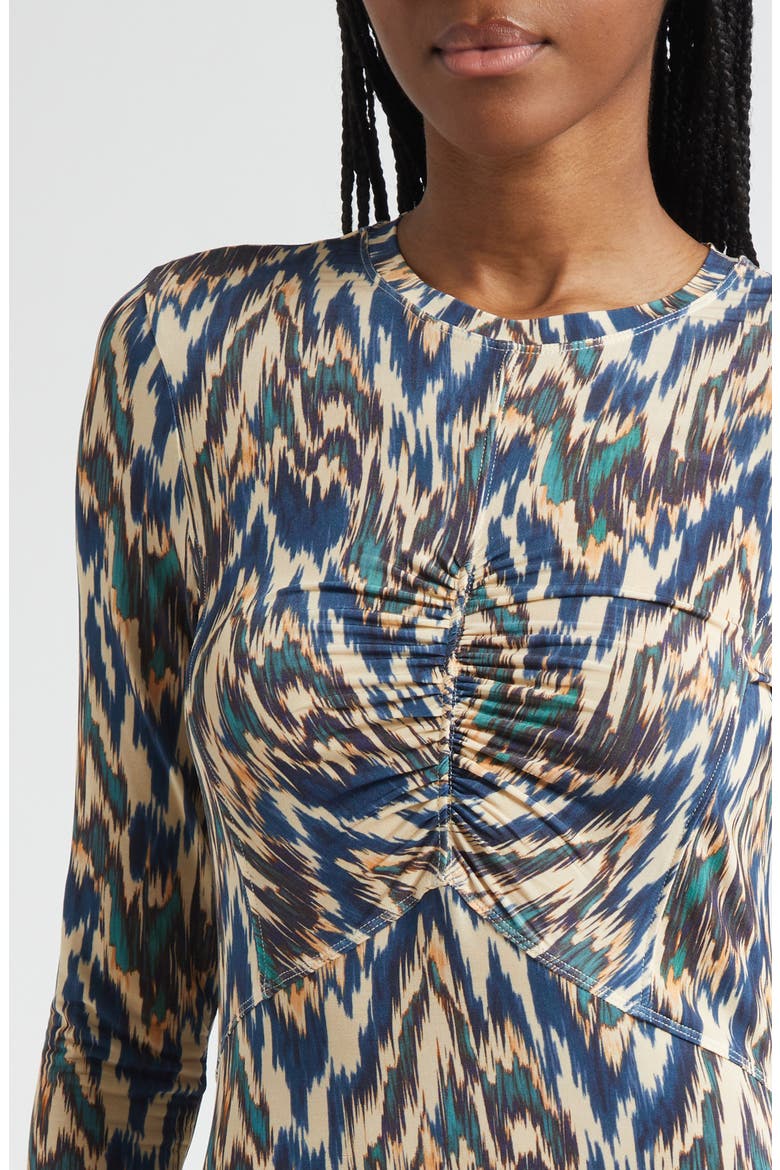 Naia Long Sleeve Ruched Maxi Dress, Alternate, color, RIVERSLATE