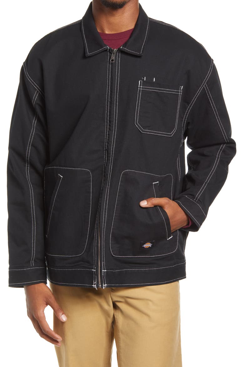 R2R Reworked Ike Cotton Twill Jacket, Alternate, color, BLACK
