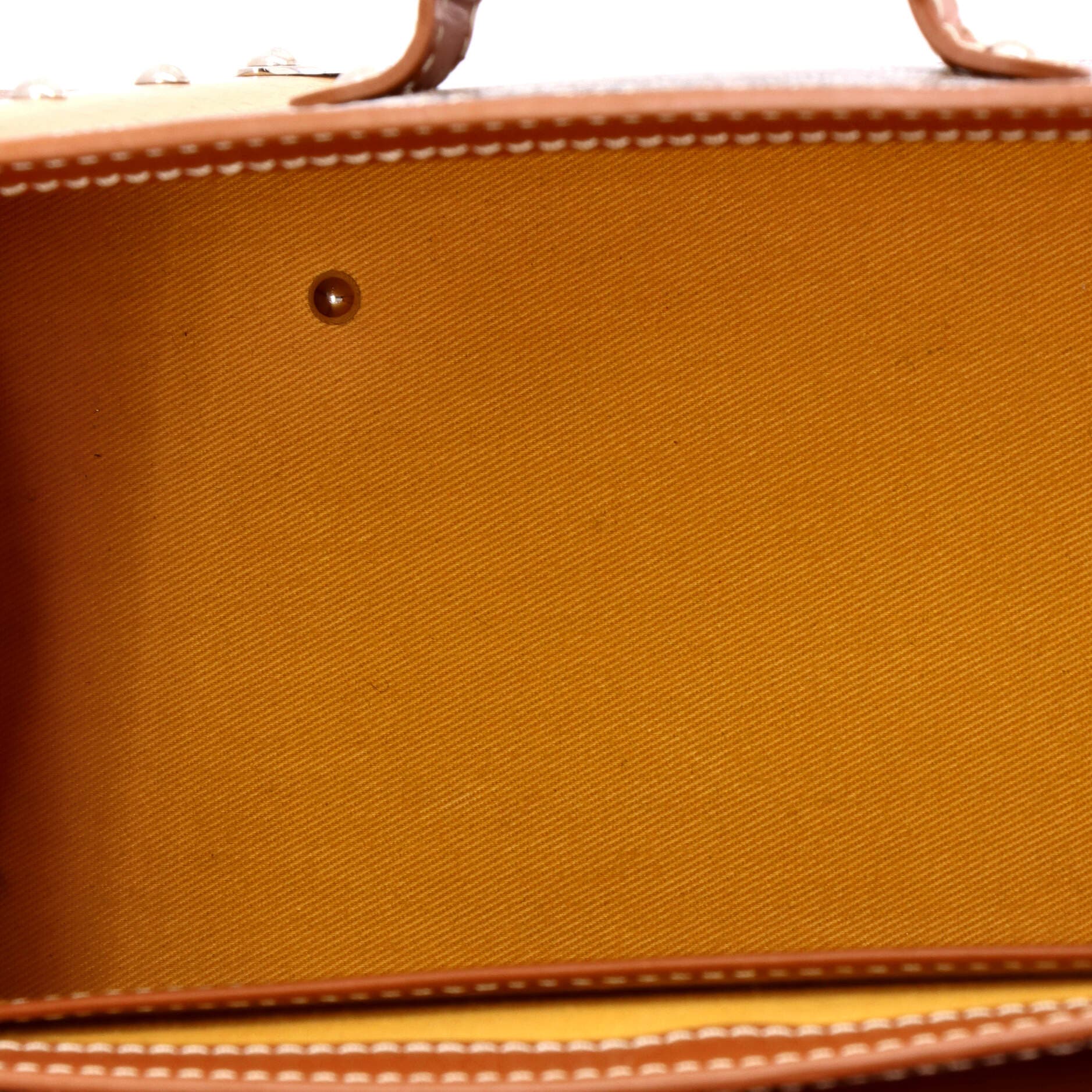 Pre-Owned Goyard Saigon Top Handle Bag Coated Canvas with Leather PM, Alternate, color, Brown