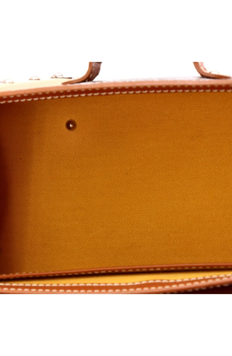 Pre-Owned Goyard Saigon Top Handle Bag Coated Canvas with Leather PM, Alternate, color, Brown