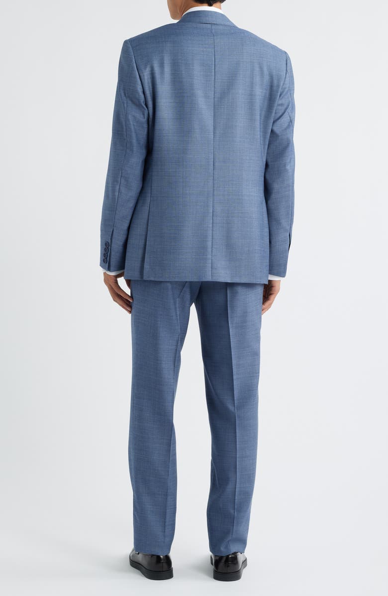 Canali Siena Regular Fit Blue Mélange Super 130s Wool Suit, Alternate, color, Blue