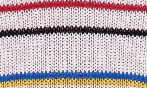Pistola Eva Rib Knit Frayed Edge Cotton Sweater In Multi