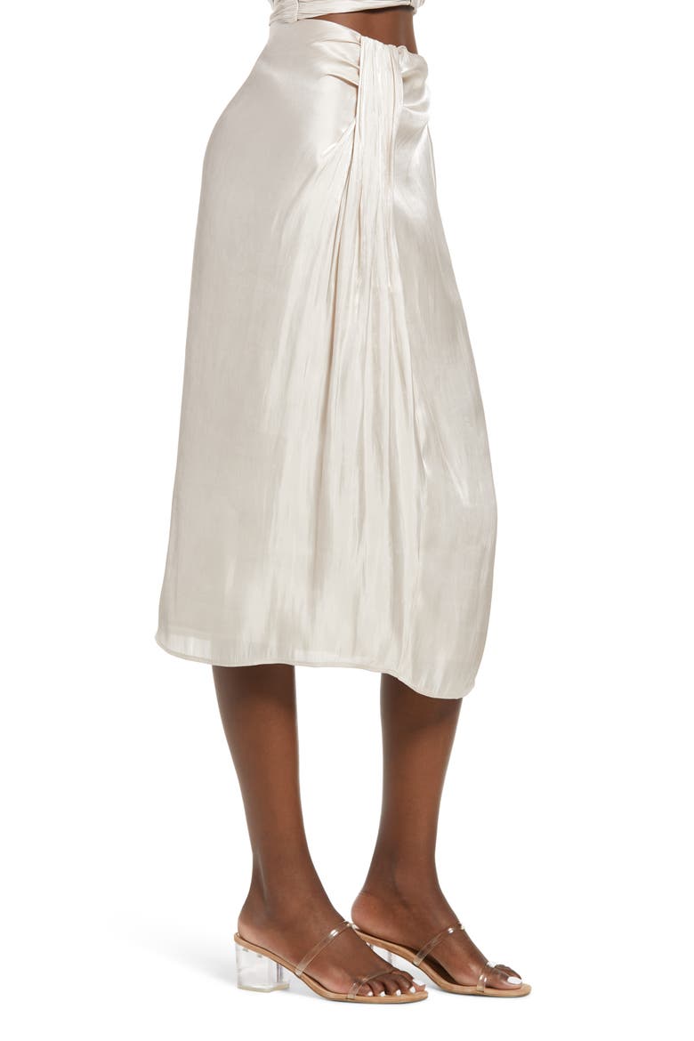 Metallic Skirt, Alternate, color, BEIGE