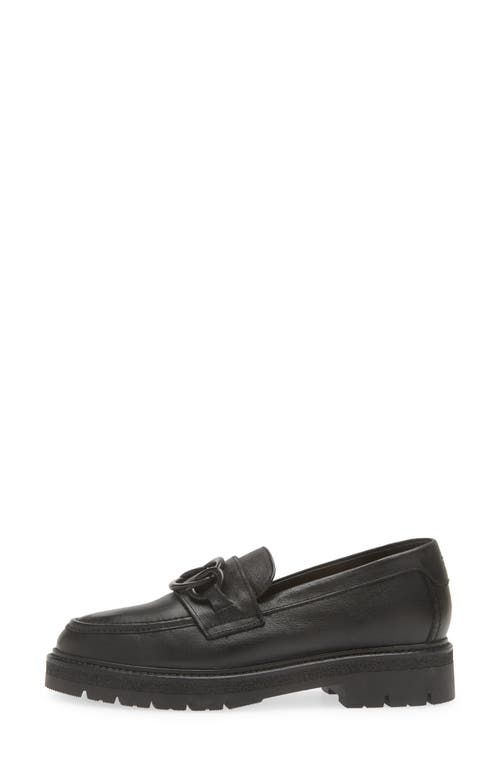 Naot Fremont Platform Loafer In Black Leather