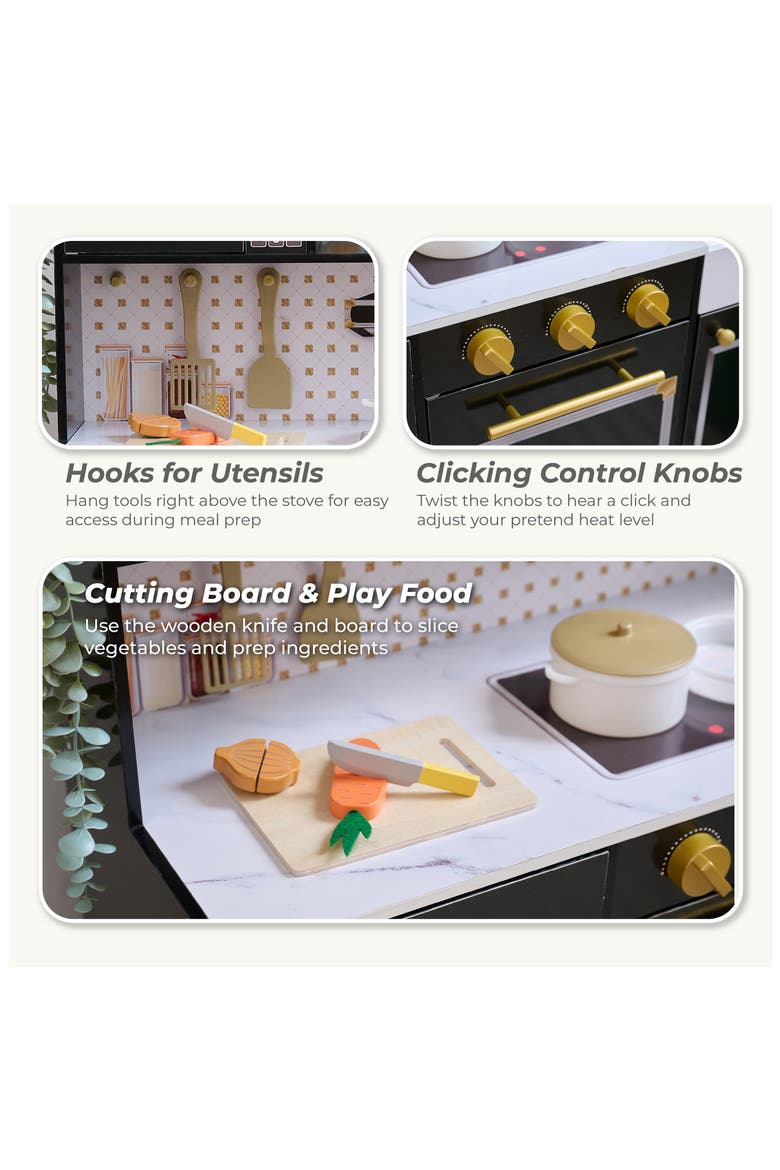 Little Chef St. Louis Play Kitchen & Accessories, Alternate, color, BLACK