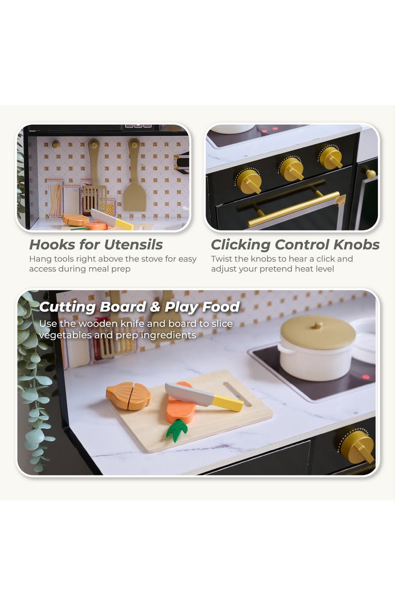 Teamson Kids Little Chef St. Louis Play Kitchen & Accessories, Alternate, color, Black