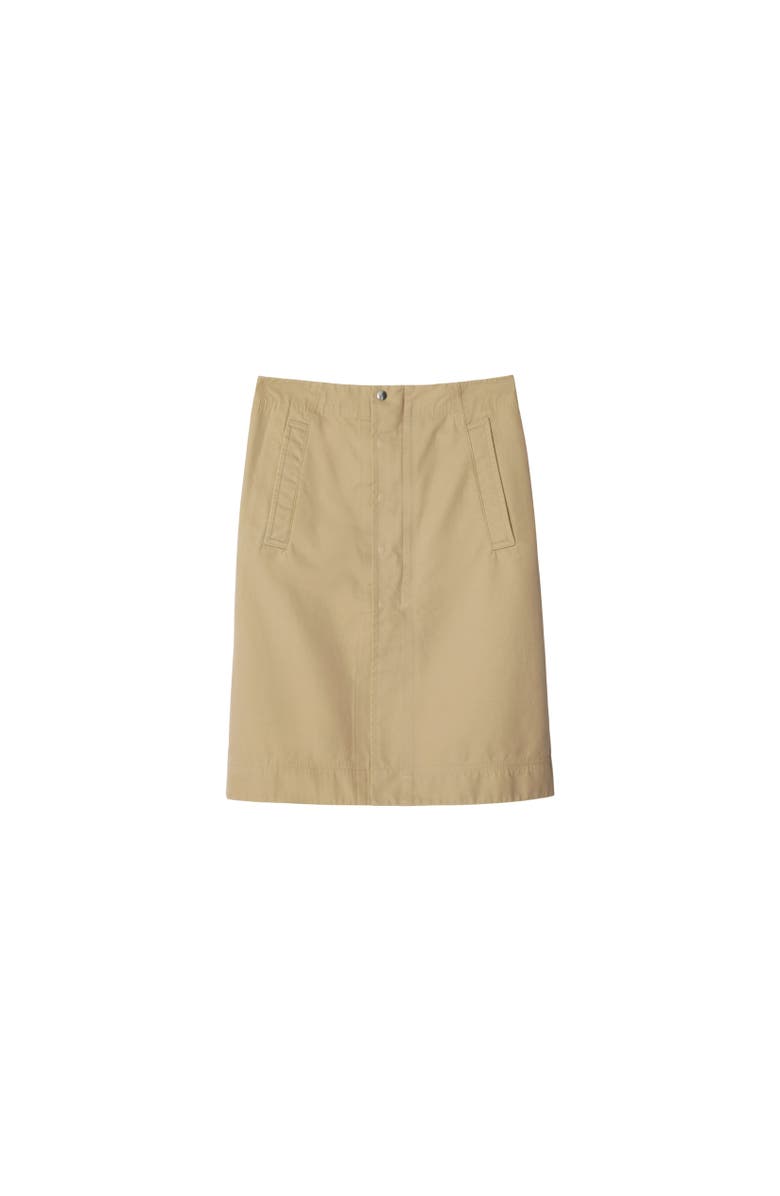 Burberry Cotton Midi Skirt, Alternate, color, Beige