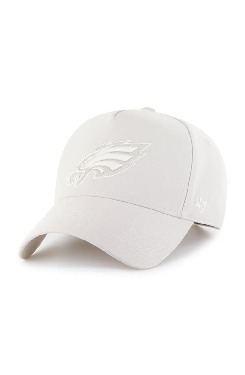 '47 Men's '47 Cream Philadelphia Eagles Ballpark Offside Adjustable Hat, Main, color, 