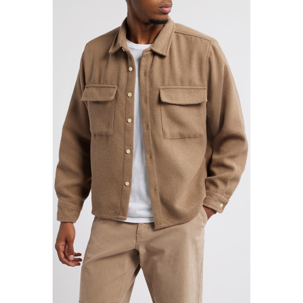 Pacsun Boucle Overshirt In Brown