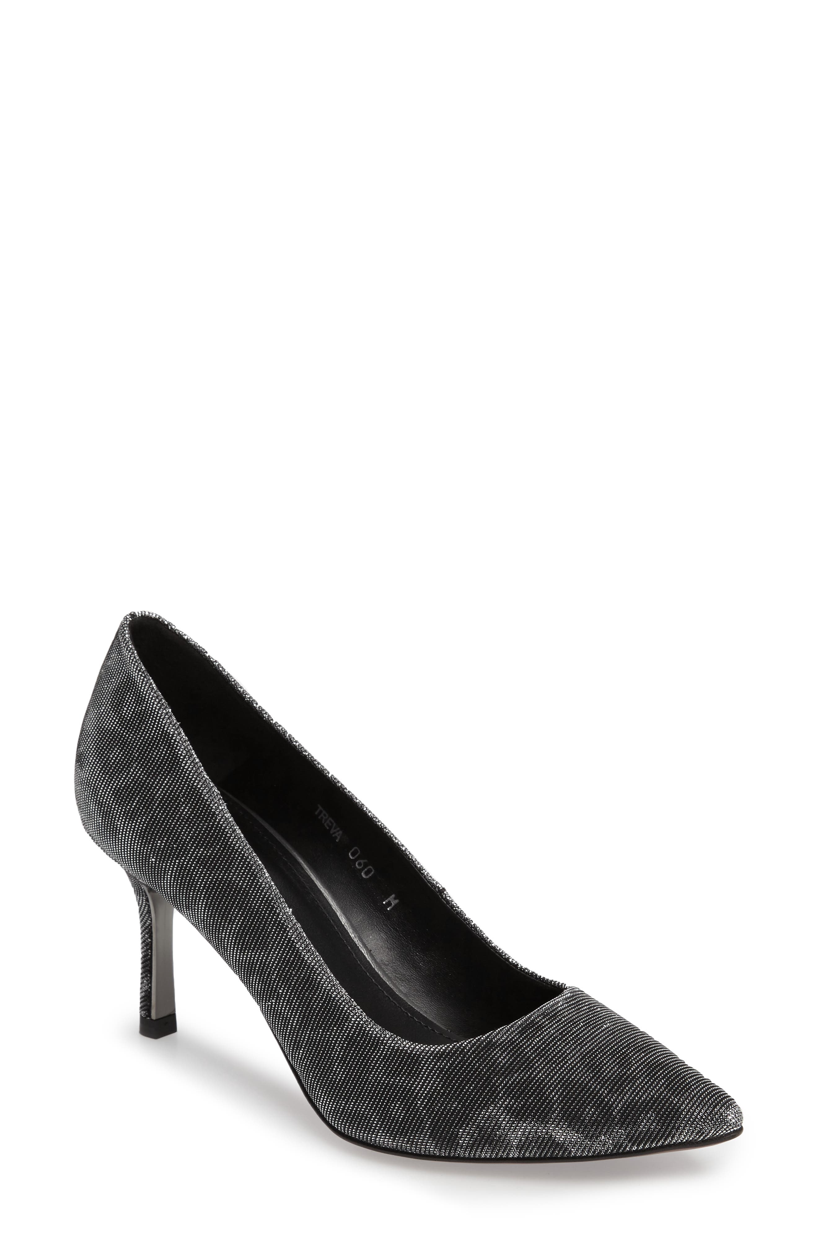 Donald J Pliner 'Treva' Pointy Toe Pump, Main, color, GUNMETAL LEOPARD FABRIC