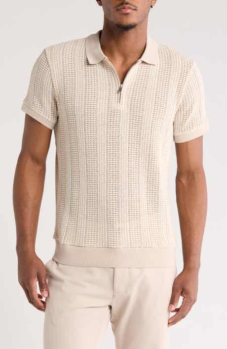 DENIM AND FLOWER Zip Polo Sweater