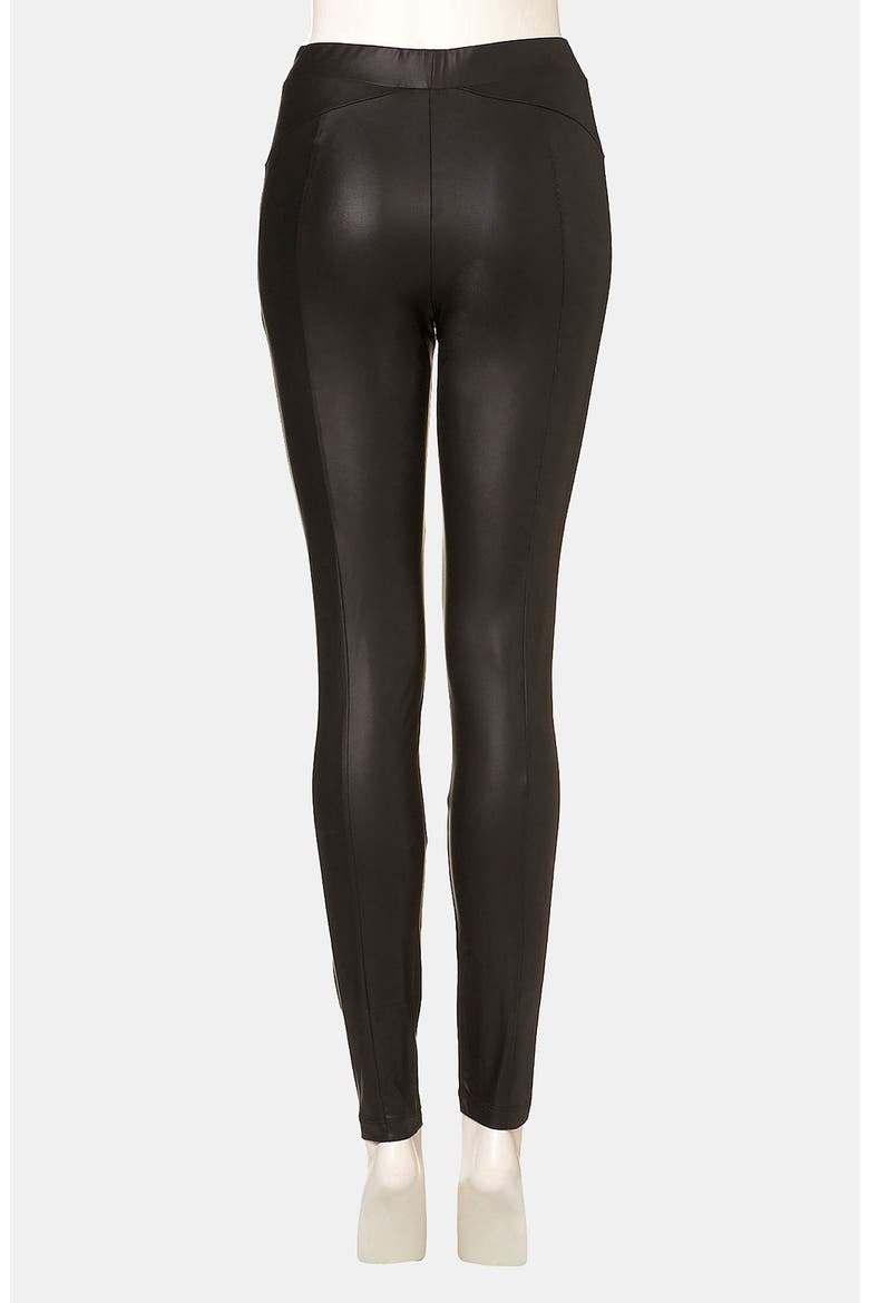 Faux Leather Leggings, Alternate, color, BLACK