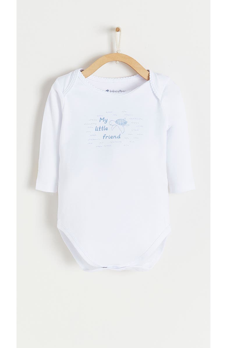 Babycottons Premium Peruvian Pima Cotton Turtles Bodysuit & Pants Set for Infant, Alternate, color, Blue