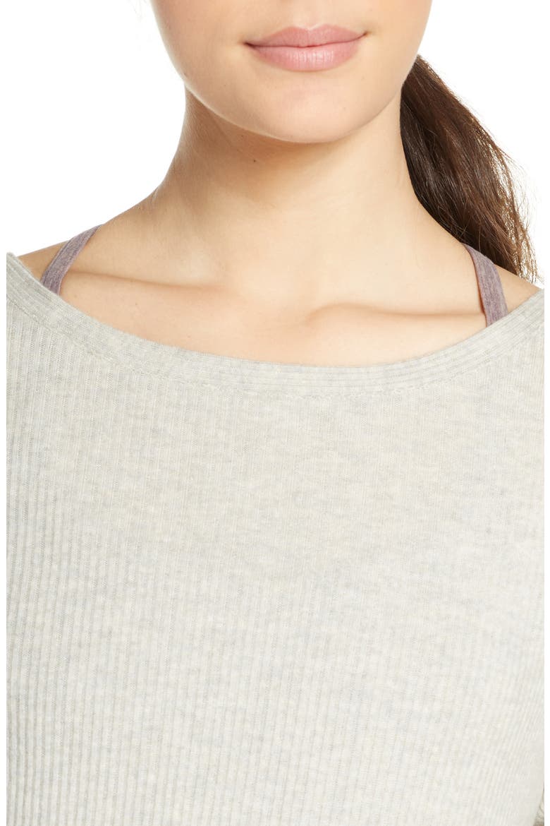 In Line Reversible Ribbed Pullover, Alternate, color, OATMEAL HEATHER