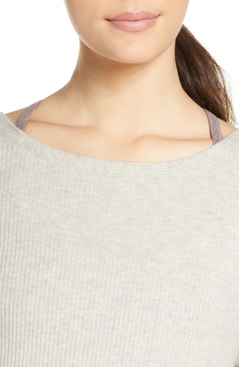 Beyond Yoga In Line Reversible Ribbed Pullover, Alternate, color, 