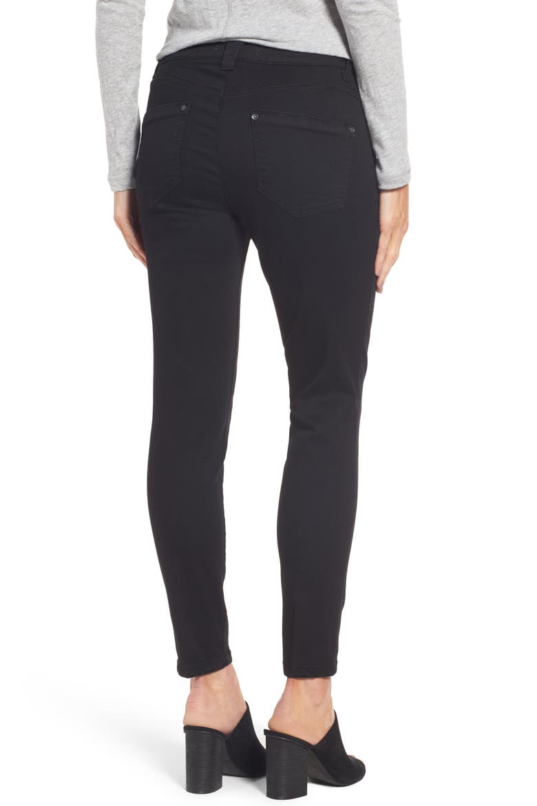 Ab-Solution Skinny Ankle Jeans (Nordstrom Exclusive), Alternate, color, BLACK