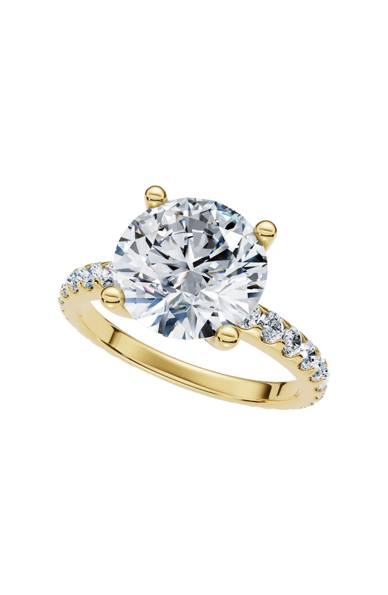 Bliss Diamond Certified 3.40Ct Round Cut Diamond Engagement Ring 14k Gold Lab Grown, Main, color, 