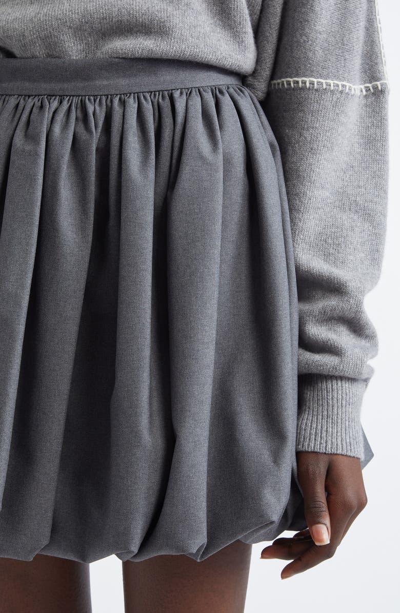 Marni Virgin Wool Balloon Miniskirt, Alternate, color, 