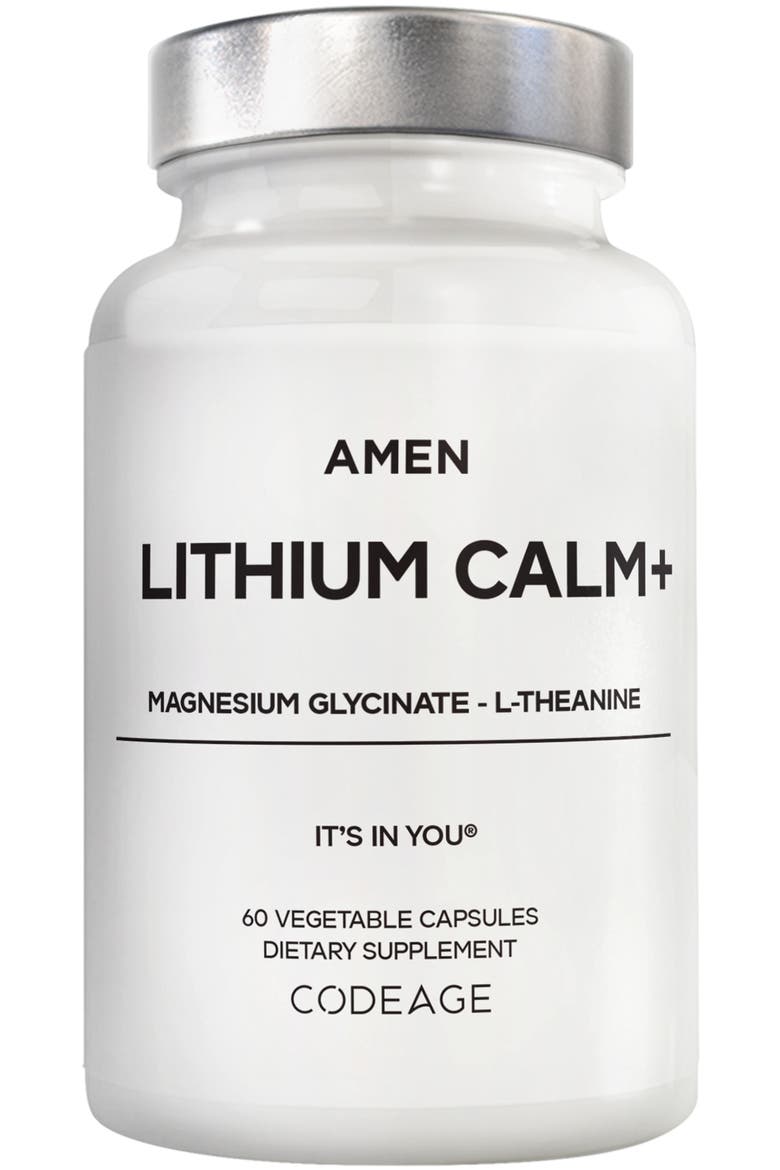 Lithium Calm+, Magnesium Glycinate & Oxide Supplement, Main, color, White