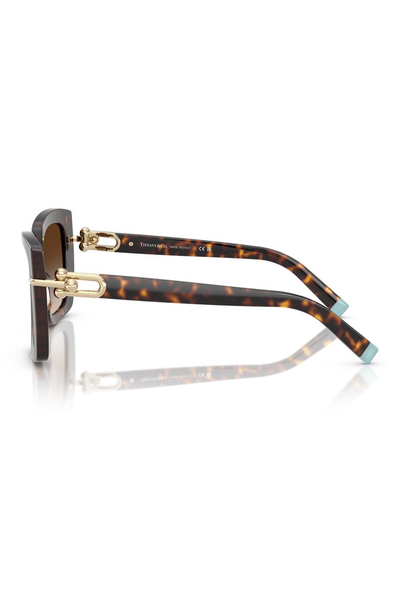 53mm Gradient Butterfly Sunglasses, Alternate, color, HAVANA / BROWN GRADIENT