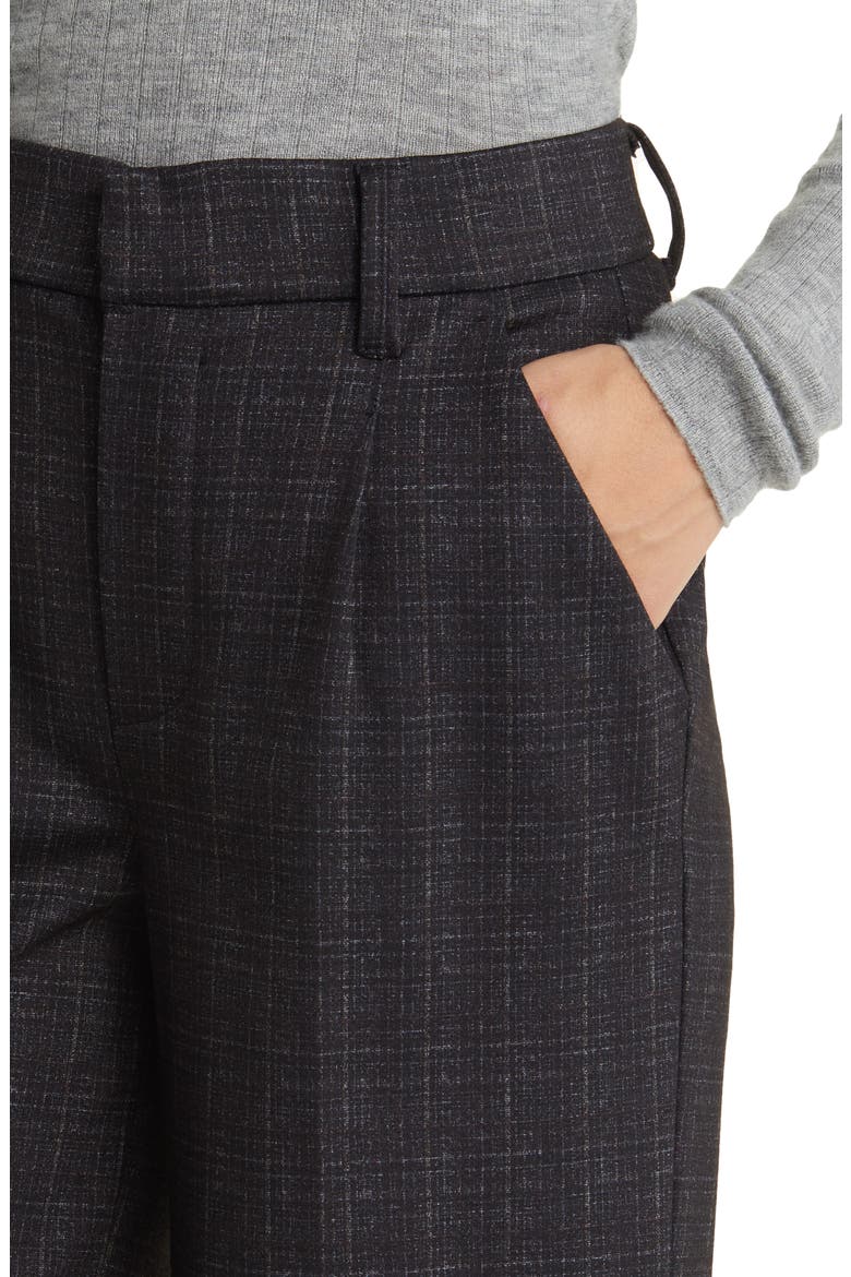 'Ab'Solution Skyrise Plaid Wide Leg Ponte Pants (Nordstrom Exclusive), Alternate, color, CHARCOAL MULTI