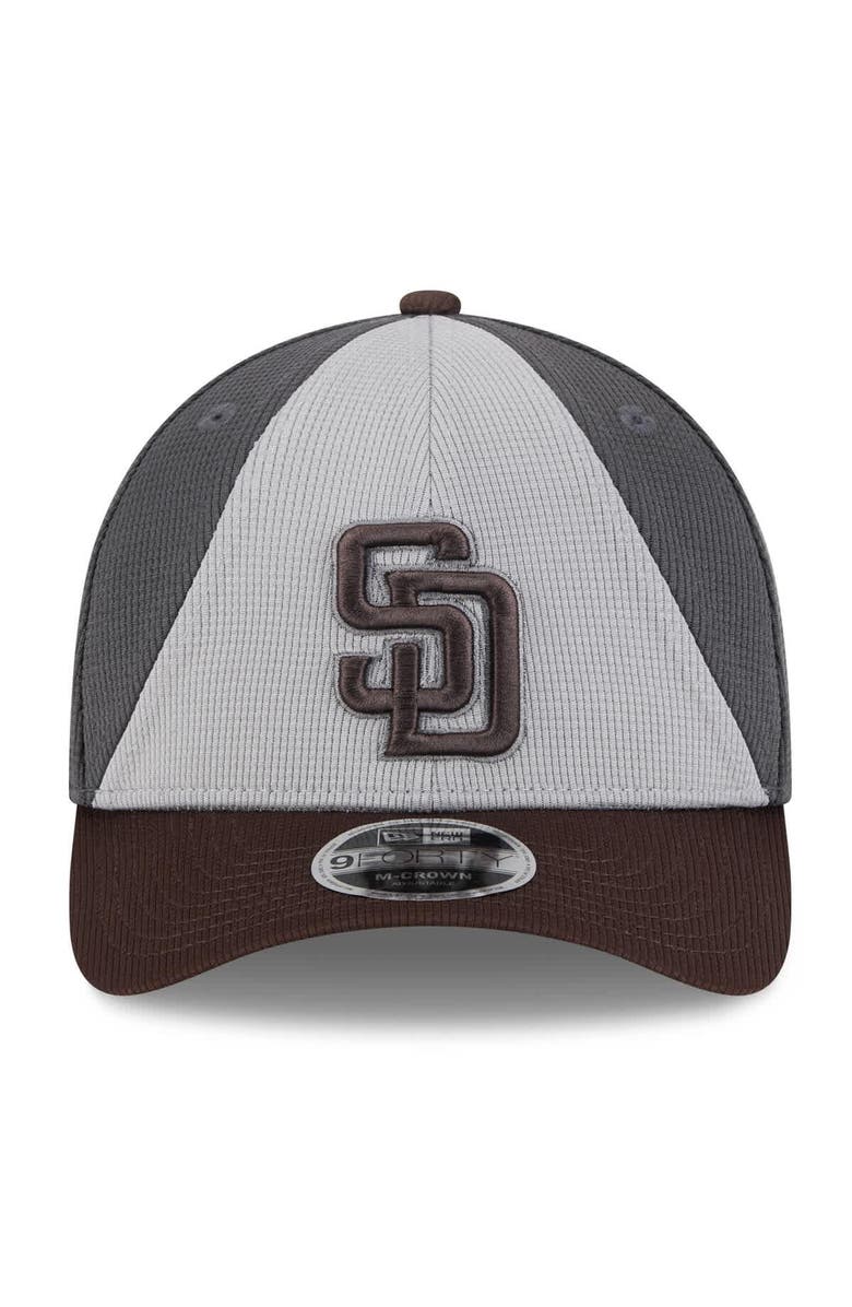 New Era Men's New Era Gray/Brown San Diego Padres 2025 Batting Practice 9FORTY M-Crown Adjustable Hat, Alternate, color, Gray