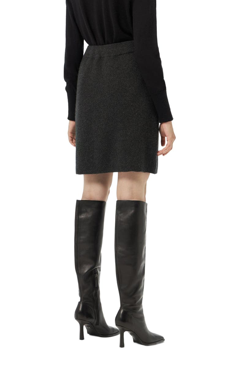 GOBI Mongolian Cashmere Cashmere Mini Skirt, Alternate, color, Charcoal