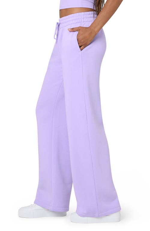 Shop Florence By Mills Cozy Crush Wide Leg Sweatpants In Millie Lavender