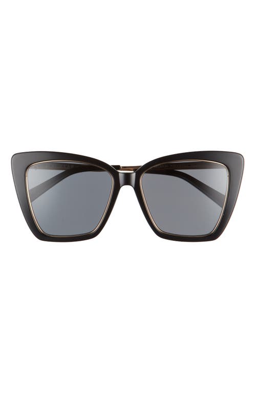 Diff Becky Iv 57mm Polarized Cat Eye Sunglasses In Black/grey